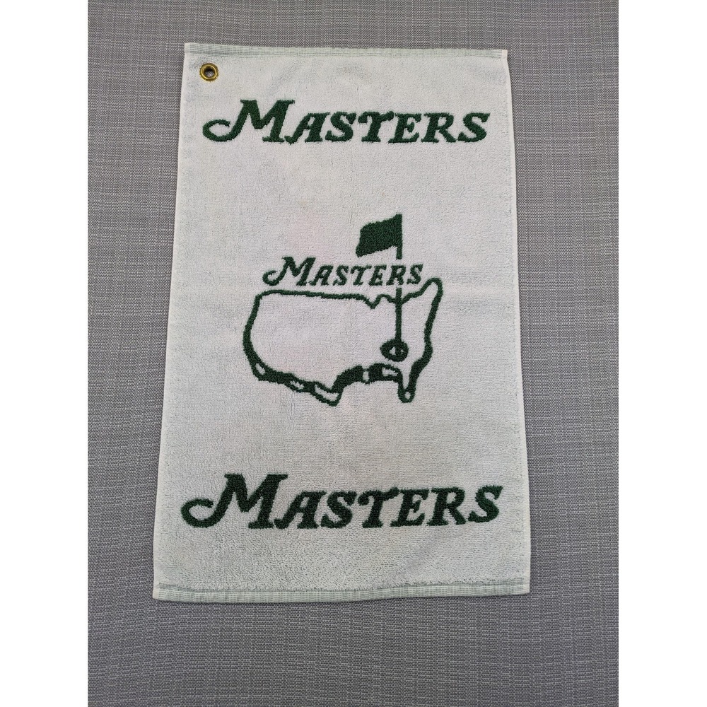 Masters Tournament Golf Towel Augusta National White Green Double Sided